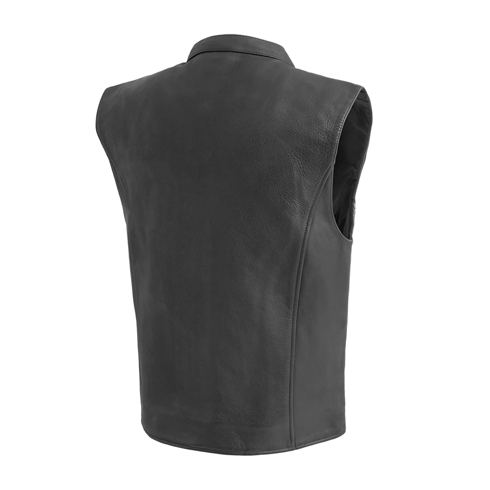 Slick Men's Leather Motorcycle Vest