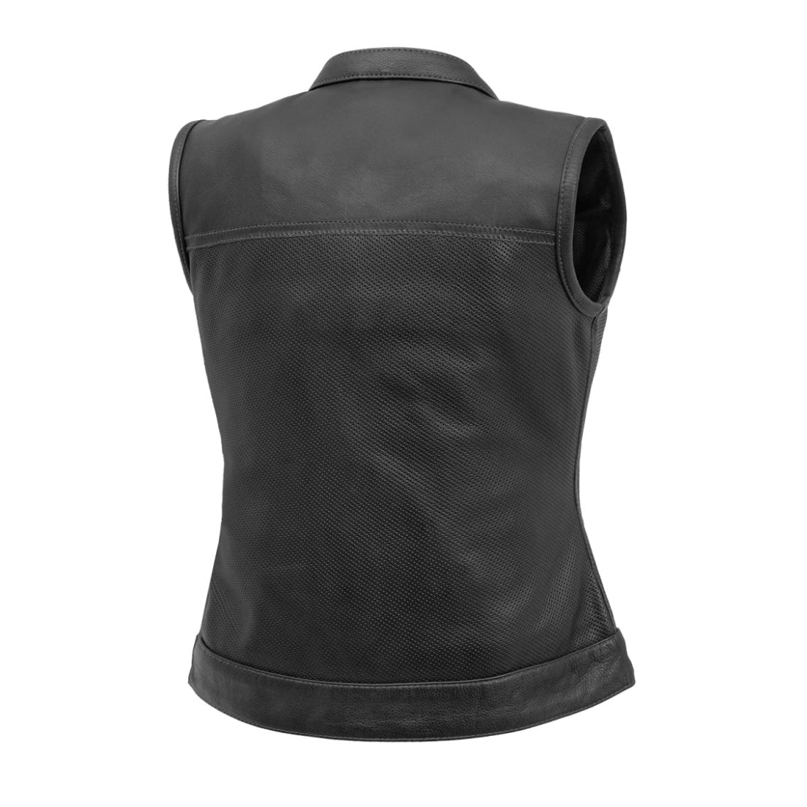 Jet Perforated Women's Motorcycle Leather Vest