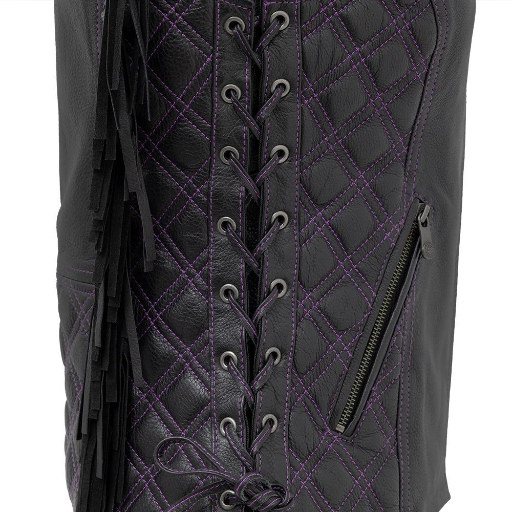 Rosa Women's Motorcycle Leather Vest