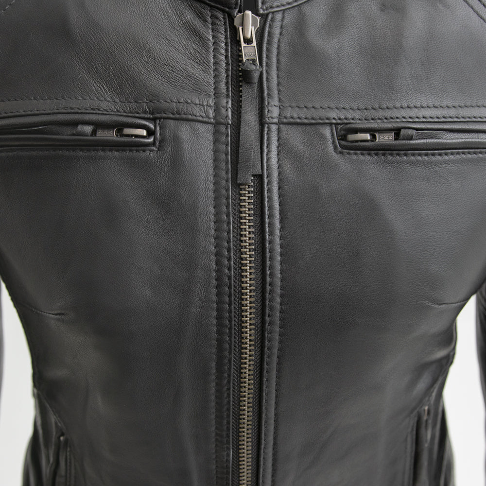 Night Drop Motorcycle Leather Jacket