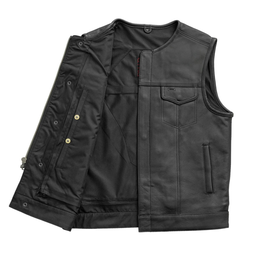 Sergeant Men's Motorcycle Leather Vest