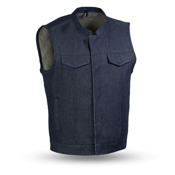 Bowie Men's Motorcycle Denim Vest