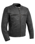 Taurus Men's Motorcycle Perforated Leather Jacket