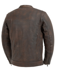 Oberon Men's Motorcycle Leather Jacket - Copper