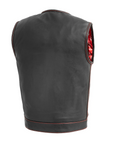 Ravager Men's Leather Motorcycle Vest - Two Colors Available