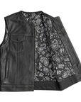 Ravager Men's Leather Motorcycle Vest - Two Colors Available