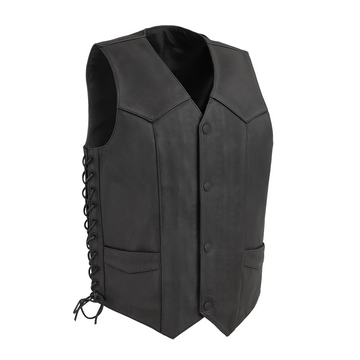 And McCoy Men's Motorcycle Western Style Leather Vest