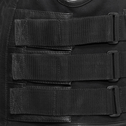 Terminator Men's Leather Swat Style Motorcycle Vest