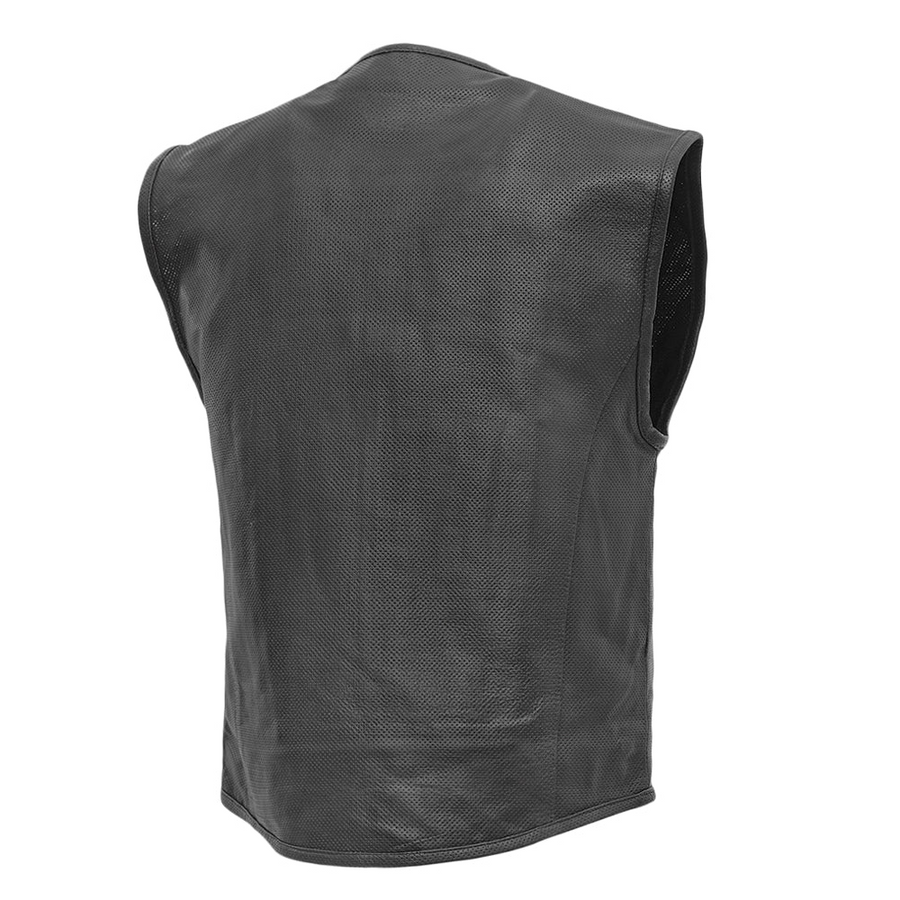 Rocket Men's Perforated Men's Motorcycle Leather Vest