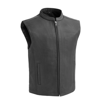 Slick Men's Leather Motorcycle Vest