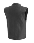 Slick Men's Leather Motorcycle Vest