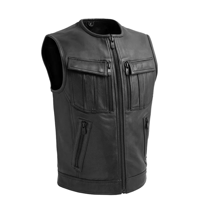 Buck Men's Motorcycle Leather Vest