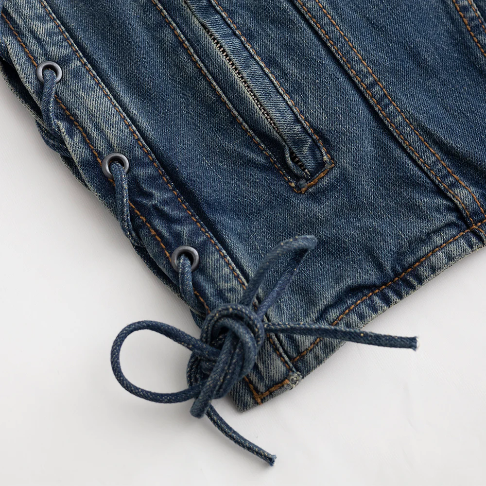 Rising Sun Men's Motorcycle Denim Vest