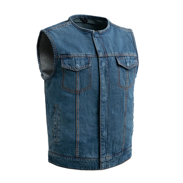 Leigh - Men's Motorcycle Denim Vest