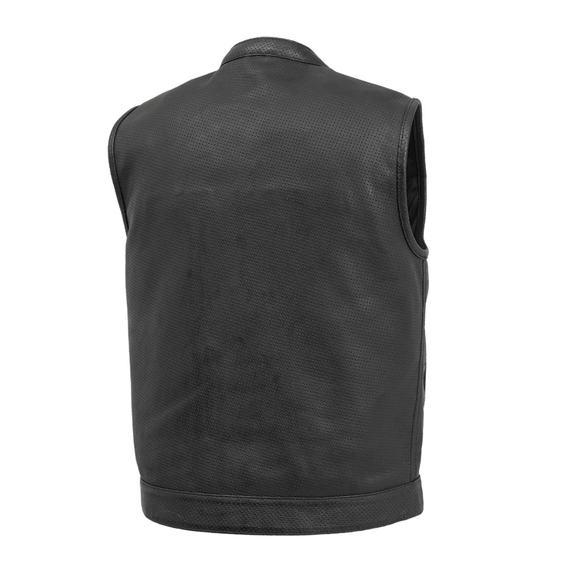 Nomad Perforated Men's Motorcycle Leather Vest