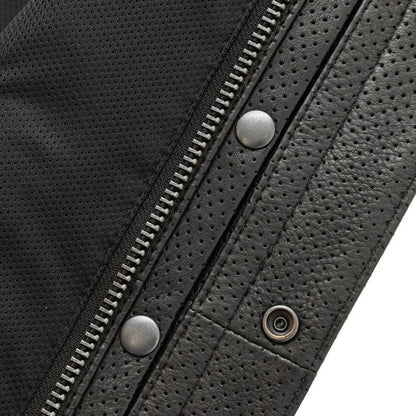 Nomad Perforated Men's Motorcycle Leather Vest