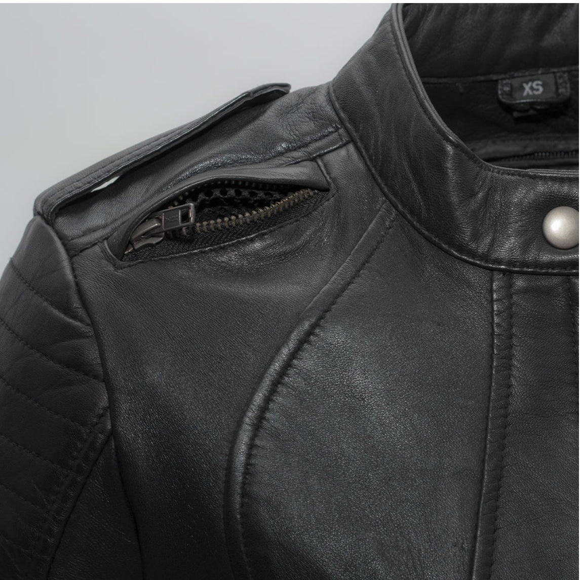 Foxy Women's Leather Motorcycle Jacket