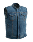 Willie Men's Denim Motorcycle Vest