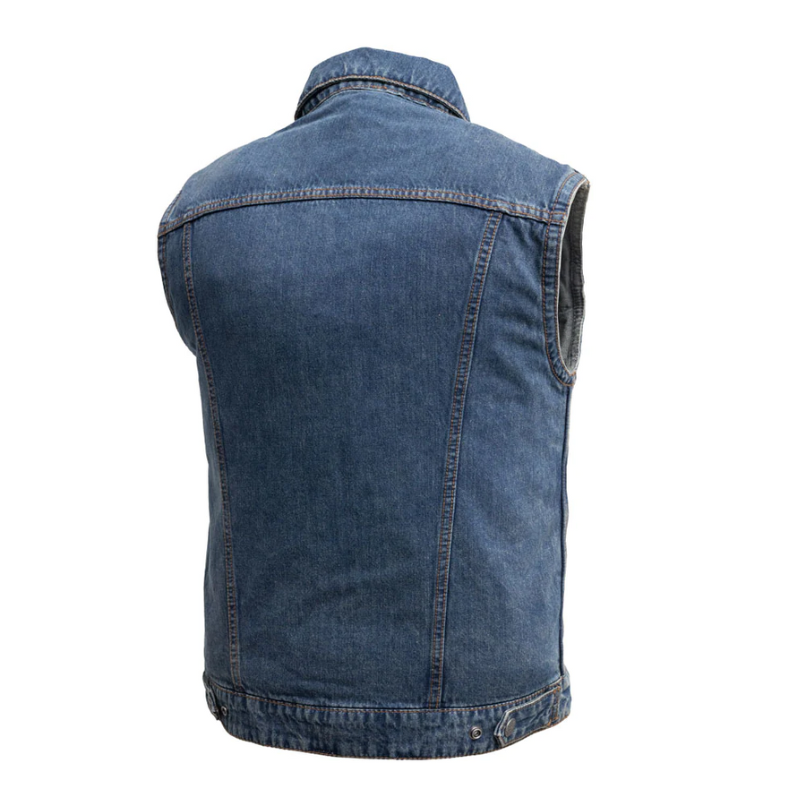 Cutoff Motorcycle Lightweight Denim Vest