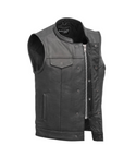 Rollin Men's Leather Motorcycle Vest