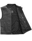 Slick Men's Leather Motorcycle Vest