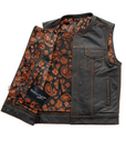 Ace Motorcycle Leather Vest, Multiple Color Options