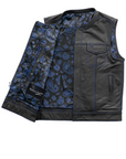 Ace Motorcycle Leather Vest, Multiple Color Options