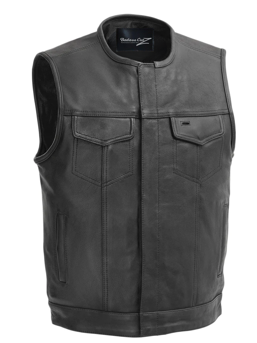 Fury Men's Motorcycle Leather Vest