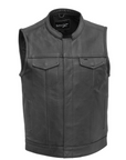 Rollin Men's Leather Motorcycle Vest