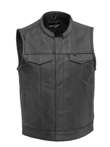 Rollin Men's Leather Motorcycle Vest