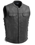 Stitch Men's Motorcycle Leather Vest