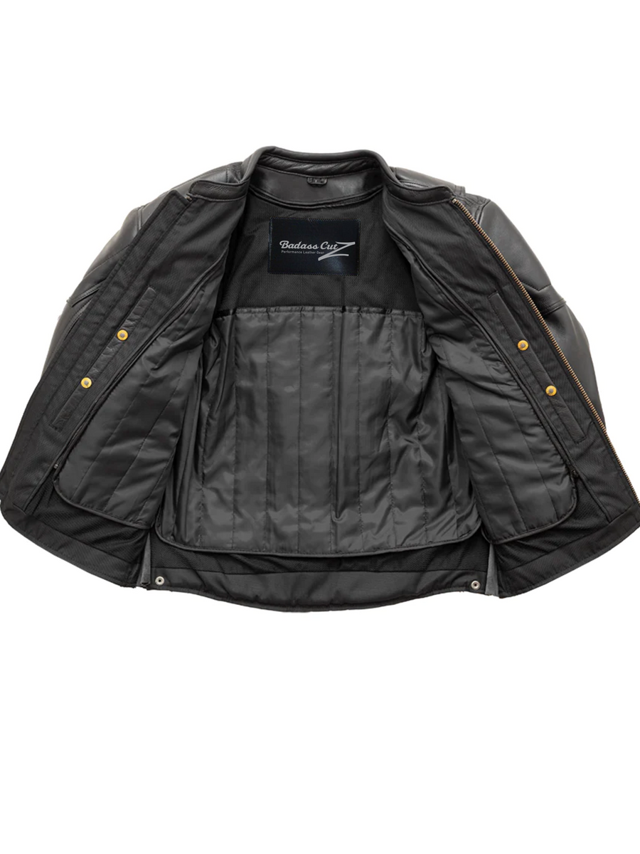 Cosmo - Men's Leather Motorcycle Jacket