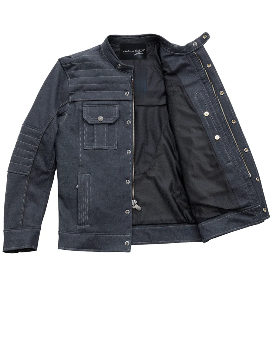 Lil Joe Men's Thunder Denim Motorcycle Jacket