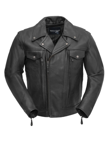 Thinker Men's Motorcycle Leather Jacket