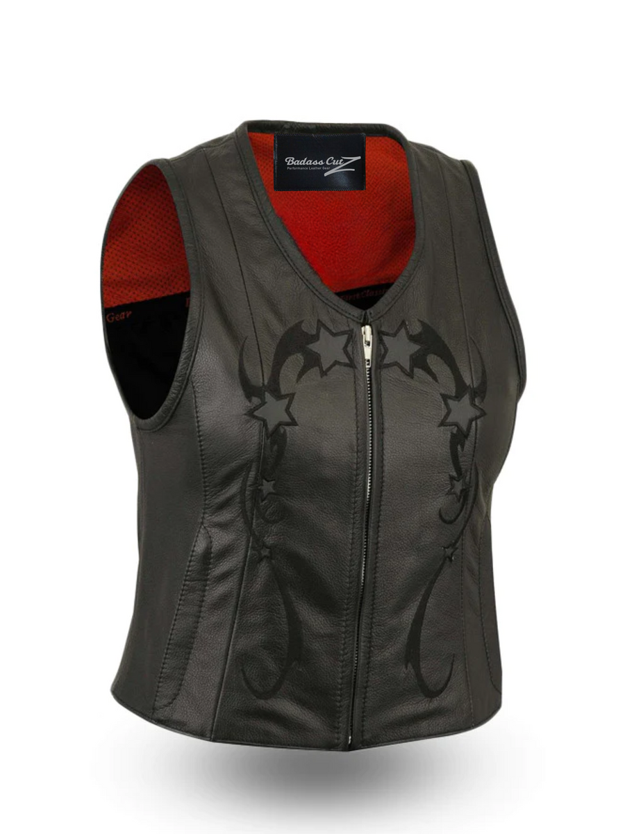 Chandra Motorcycle Leather Vest (ONLY IN XS)