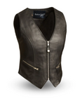 Out West Women's Motorcycle Leather Vest