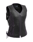 Rosa Women's Motorcycle Leather Vest