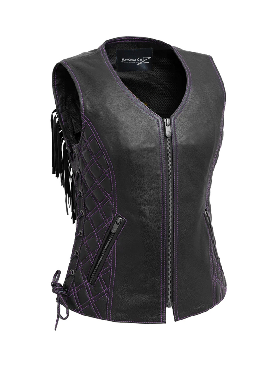 Rosa Women's Motorcycle Leather Vest