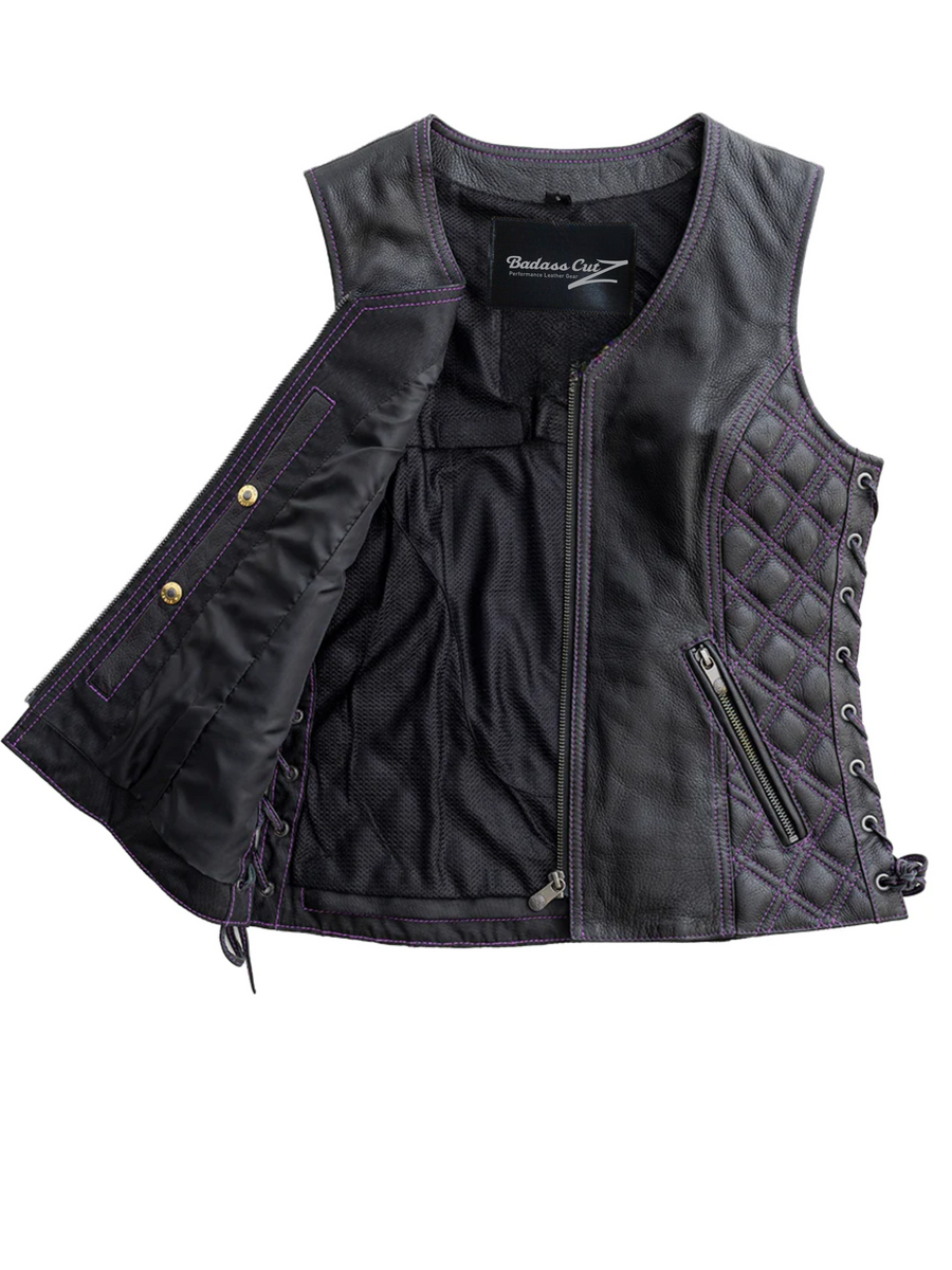 Rosa Women's Motorcycle Leather Vest