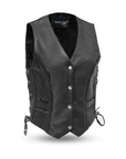 Scorpion Women's Motorcycle Western Style Leather Vest