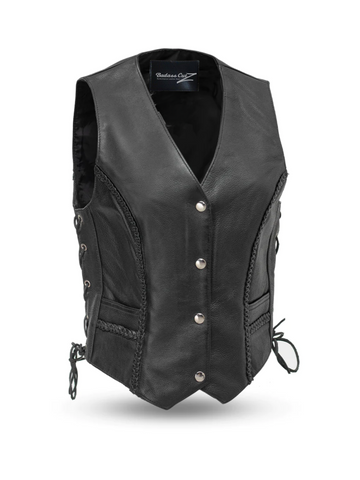 Scorpion Women's Motorcycle Western Style Leather Vest