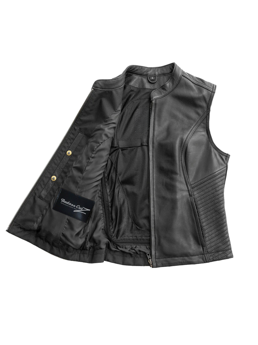 Serena Women's Motorcycle Leather Vest