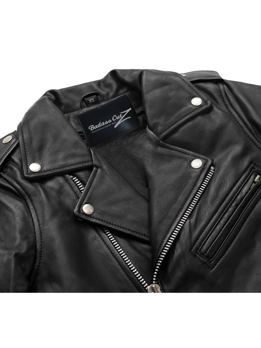 Ayasha - Women's Leather Motorcycle Jacket - BHBR