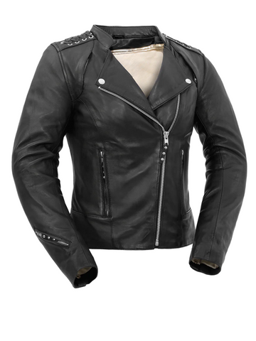 Moon Lit Women's Leather Motorcycle Jacket