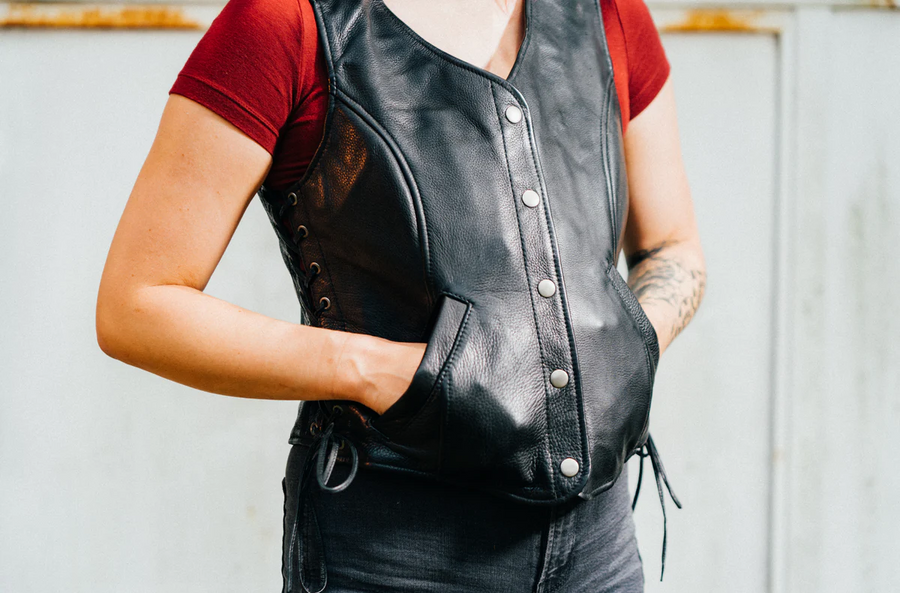 Celeste Women's Motorcycle Leather Vest