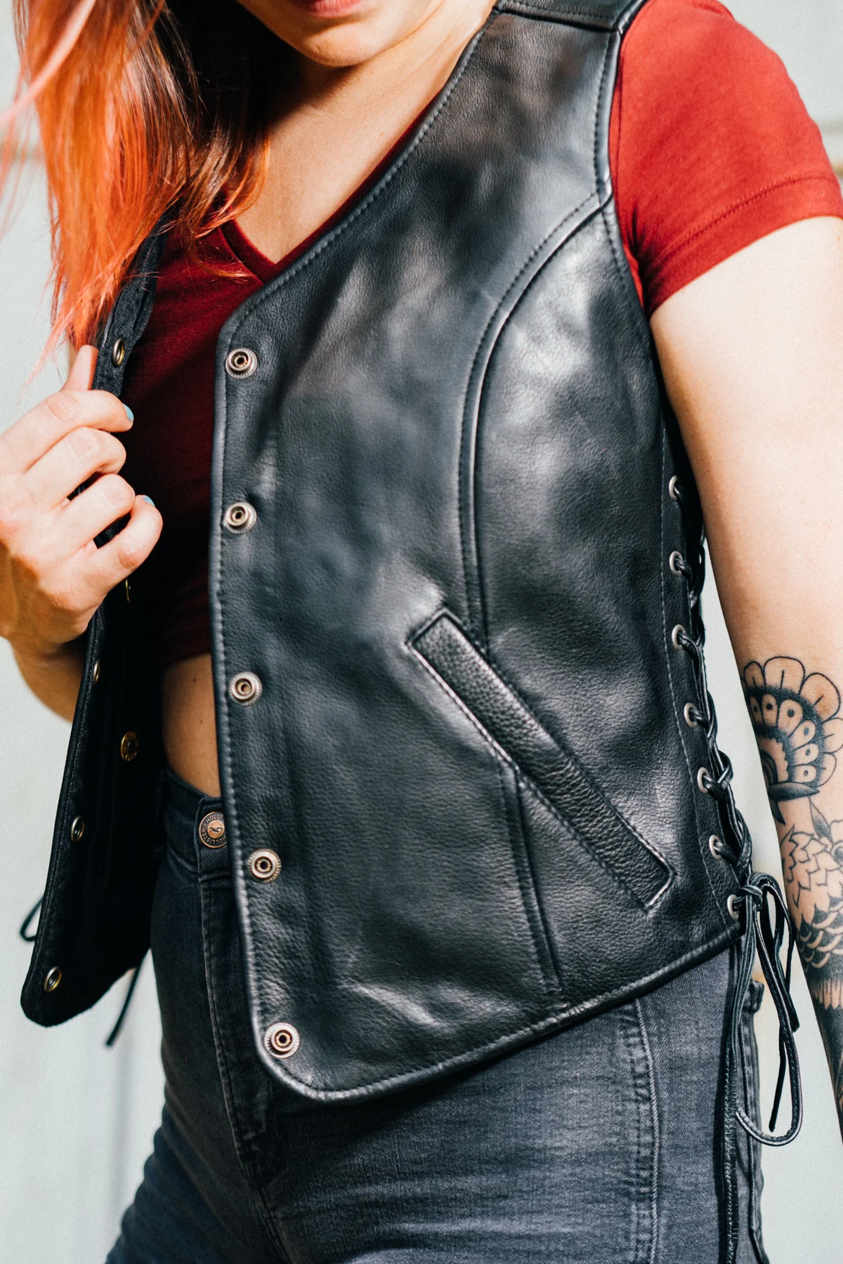 Celeste Women's Motorcycle Leather Vest