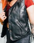 Celeste Women's Motorcycle Leather Vest