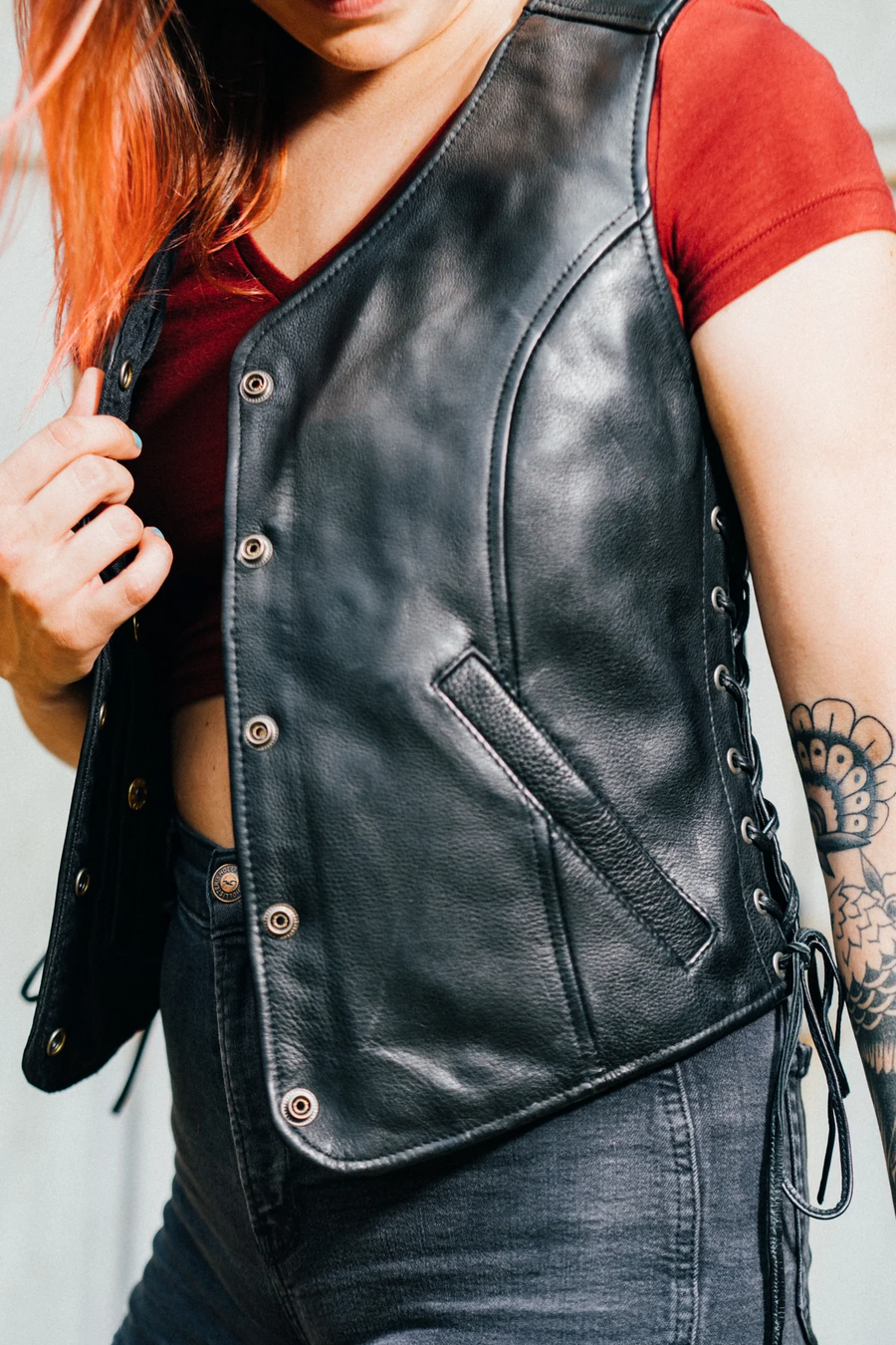 Celeste Women's Motorcycle Leather Vest