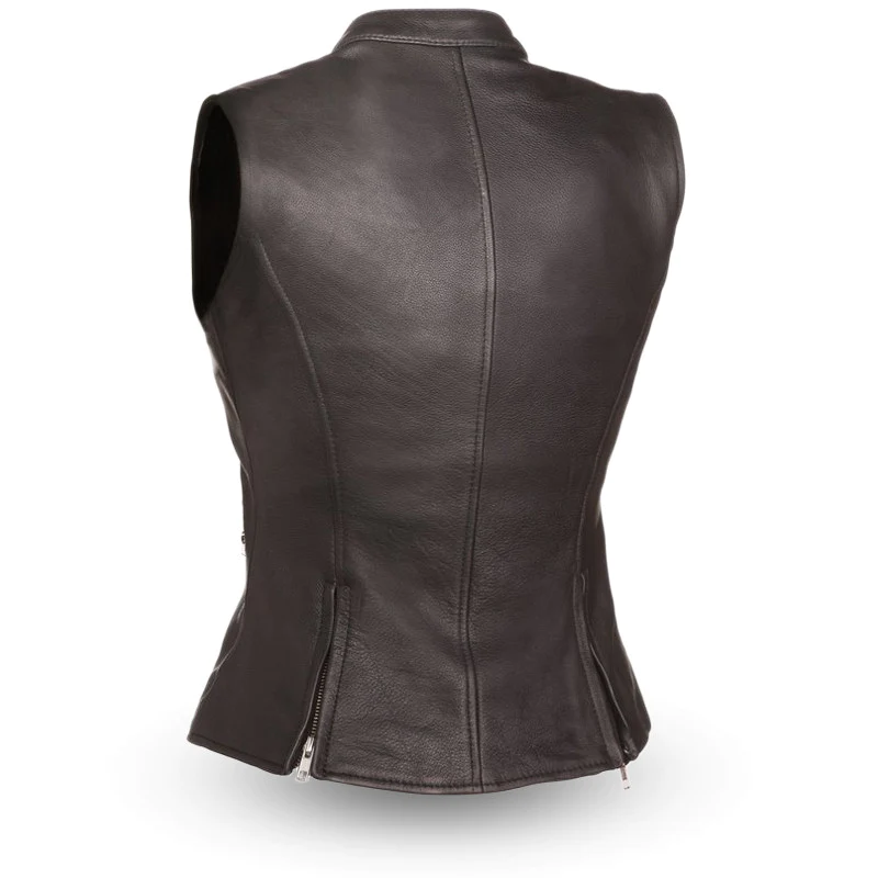 Odette Women's Motorcycle Leather Vest