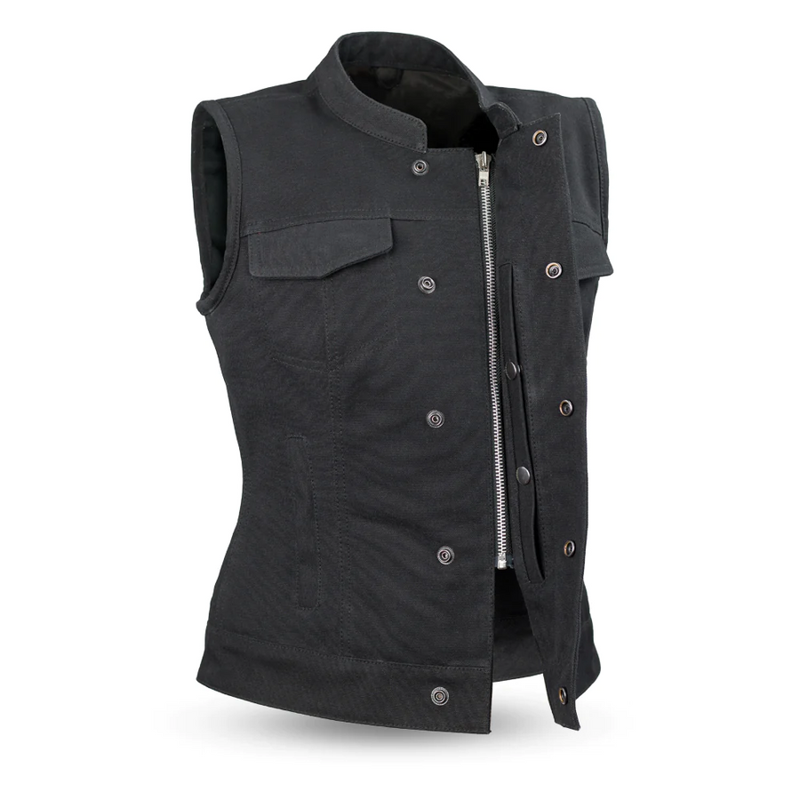 Ruby Women's Motorcycle Canvas Vest